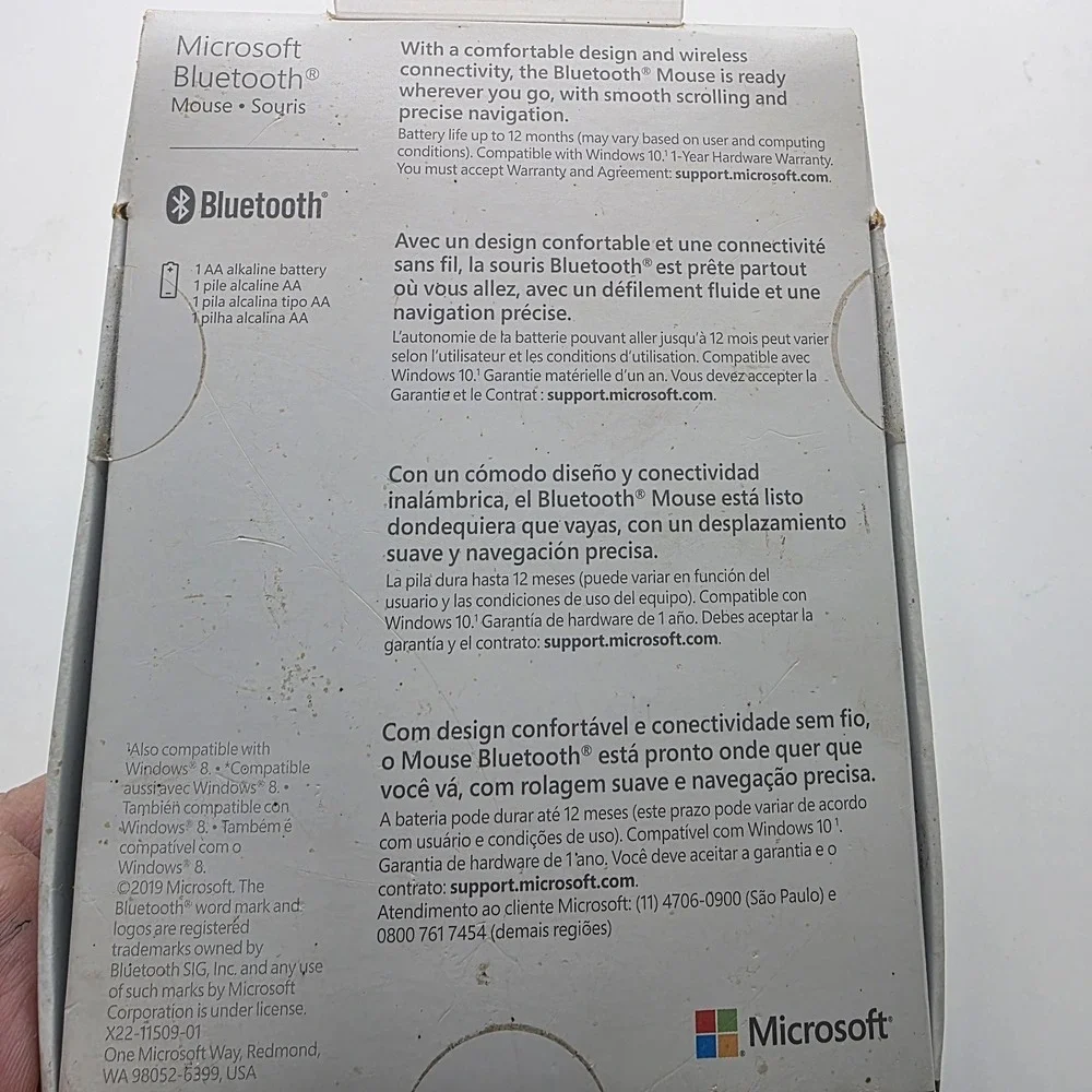 Microsoft - Wireless Bluetooth Optical Ambidextrous Mouse - Mint RJN-00025